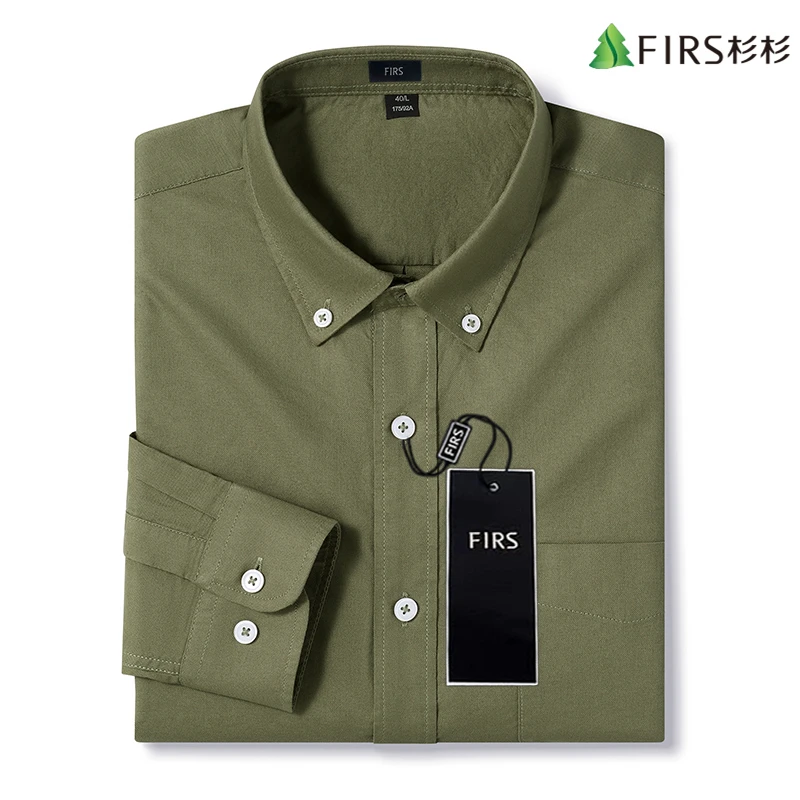 杉杉商务休闲高级感衬衫外套纯棉牛津纺春秋职业装轻奢抗皱衬衣男