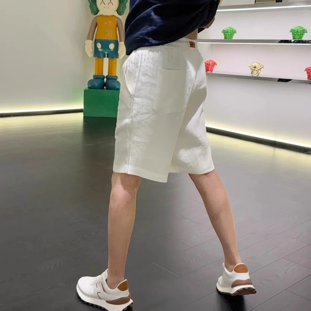 2025夏季新款天丝亚麻短裤男高档时尚简约百搭五分裤休闲直筒中裤