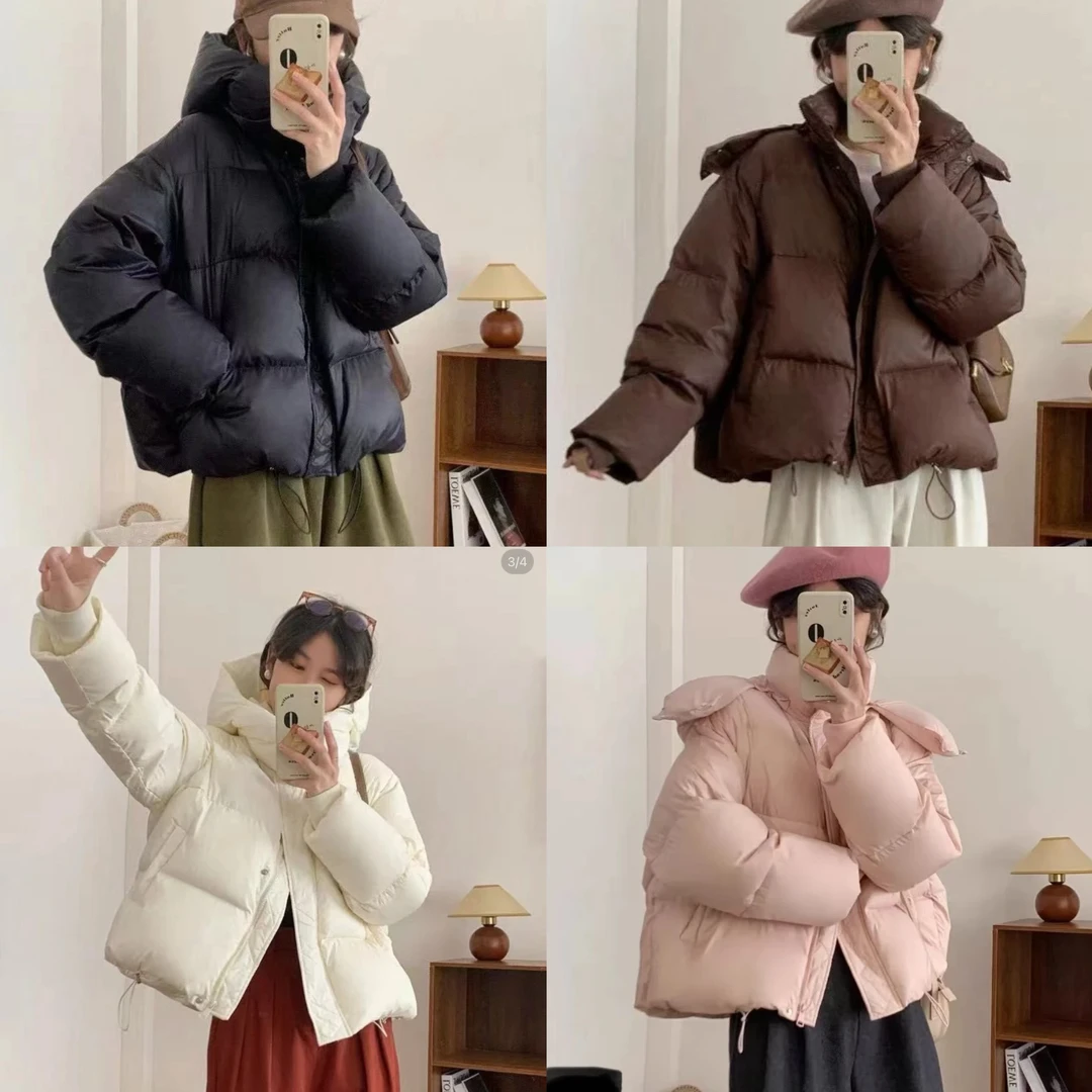 【501】断色清仓 短款韩版百搭休闲百搭纯色外套加厚 衣长65