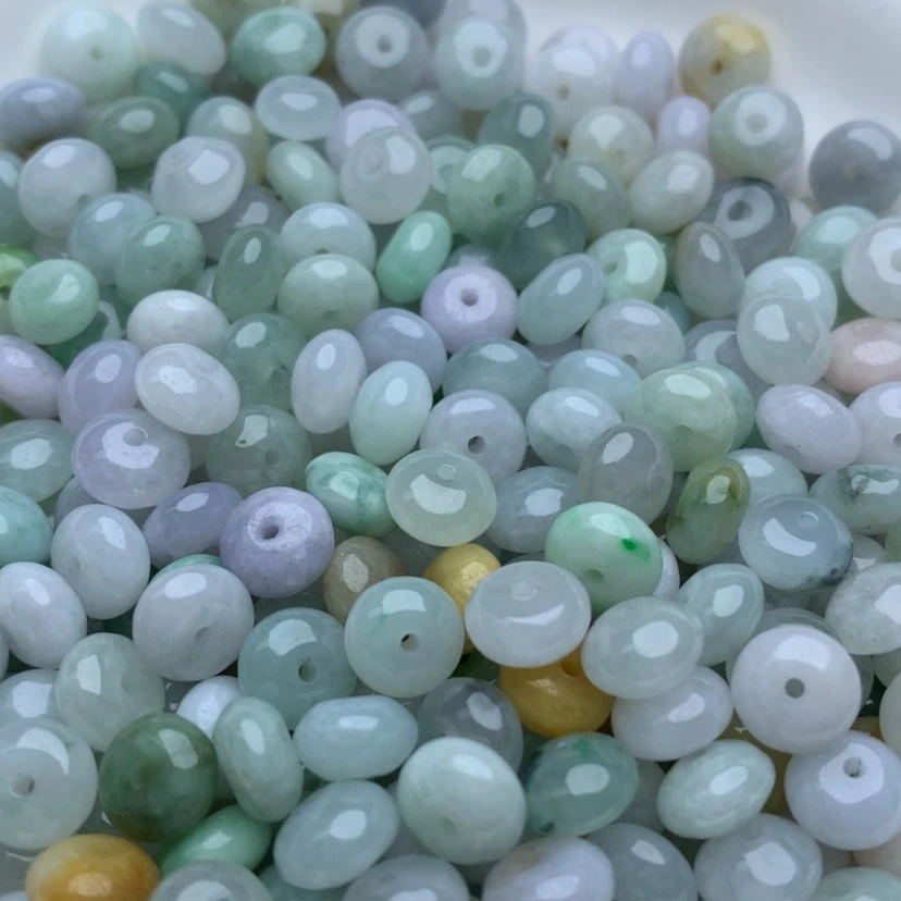【闪购商品】翡翠手链未镶嵌卡4.8x7.5多宝鼓珠40颗