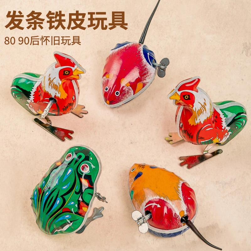 发条鸡跳跳鸡玩具喝酒神器玩具鸡网红爆款大公鸡铁皮蹦蹦鸡玩具