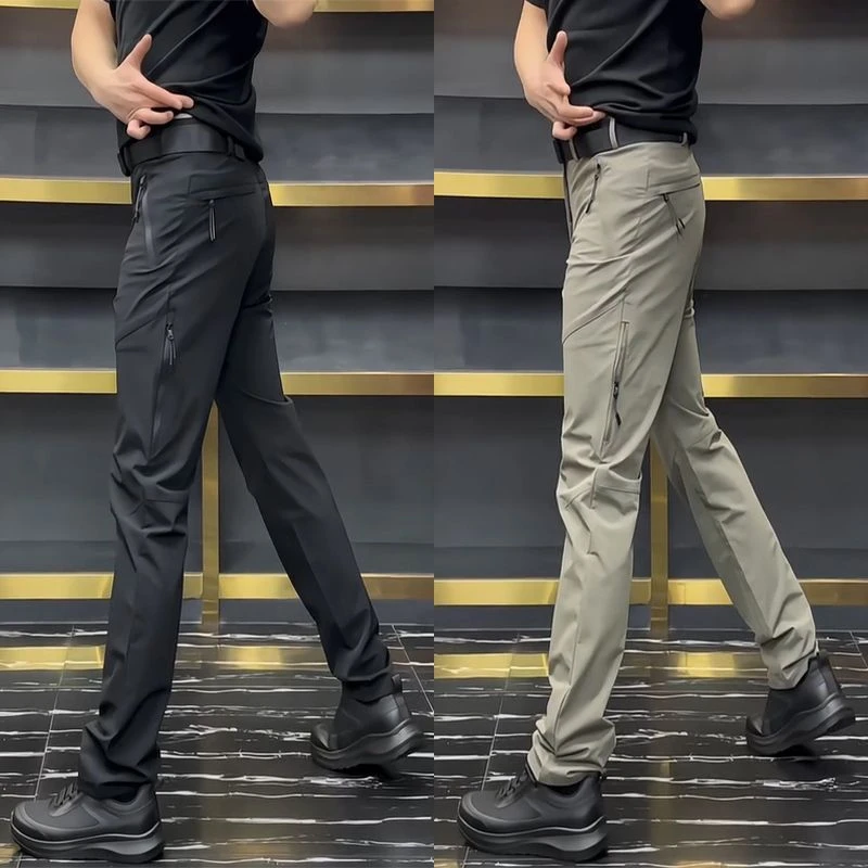 新款秋冬男士防风直筒工装裤潮流潮牌修身百搭长裤美式休闲冲锋裤