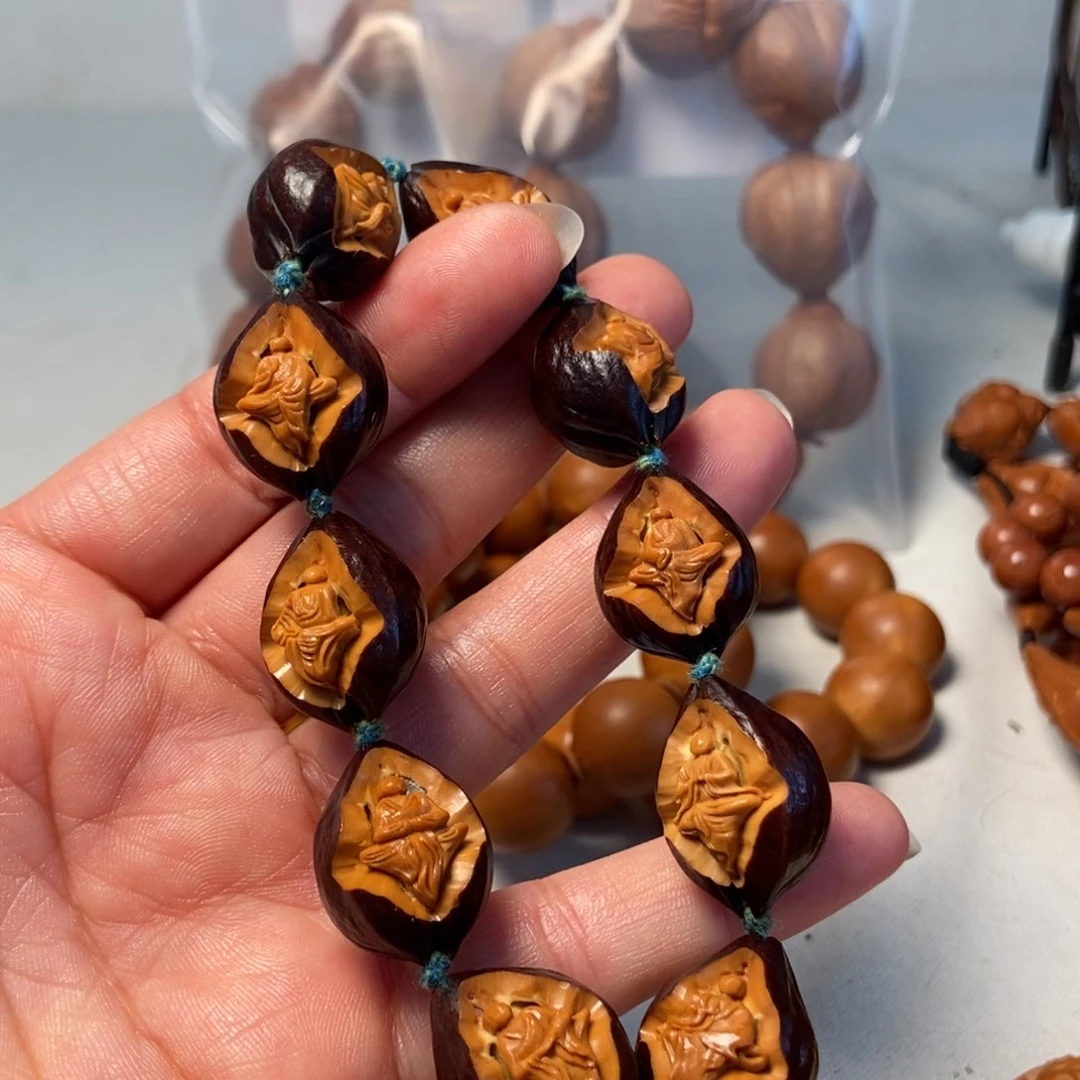 橄榄核手串/手链紫皮无相佛17