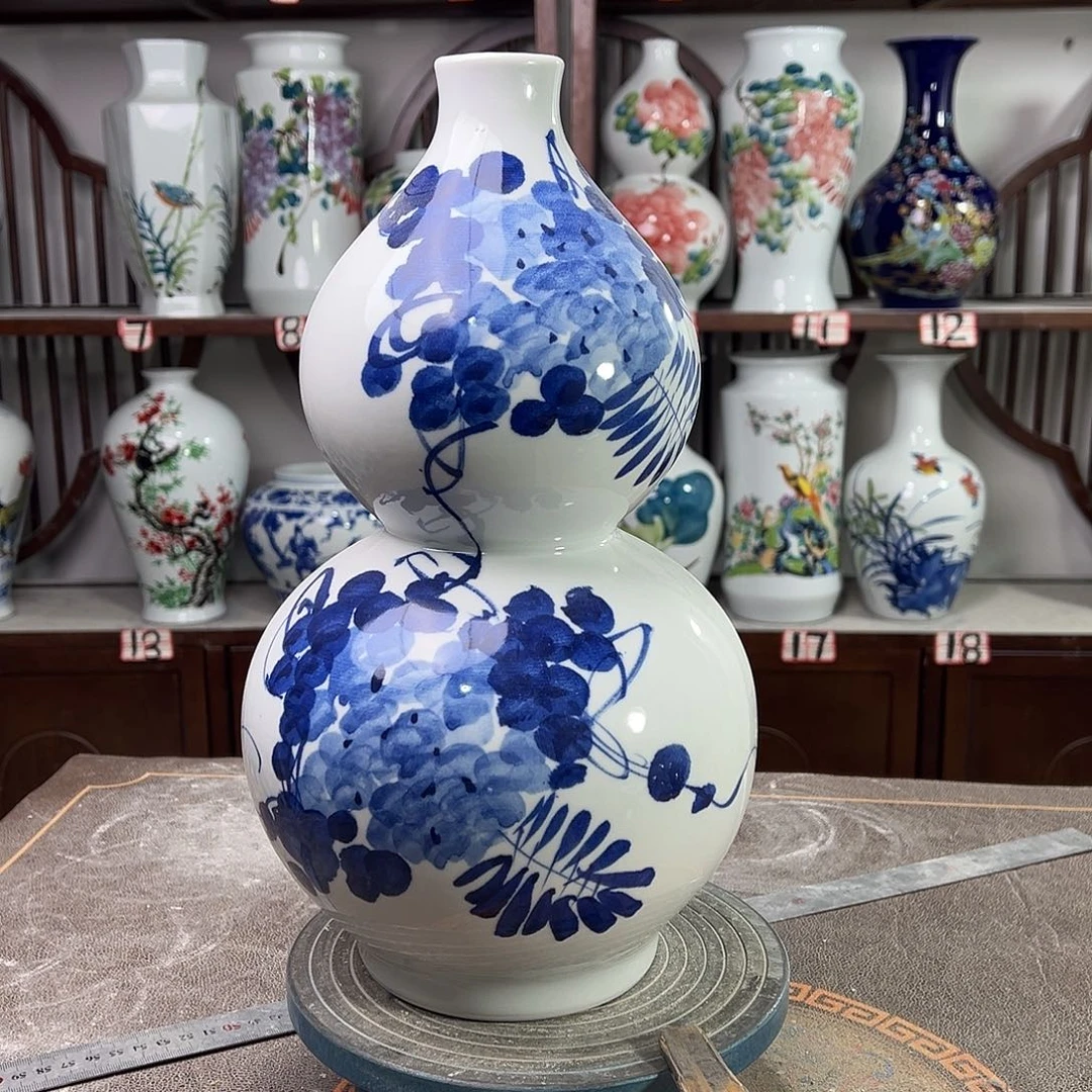 摆件陶景德镇陶瓷葫青紫