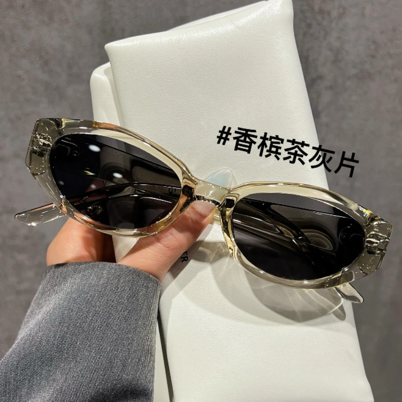 章若楠明星同款猫眼偏光墨镜男女高级感防紫外线可配度数太阳眼镜