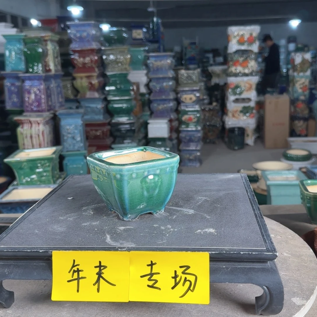 一风堂石湾花盆。缝隙