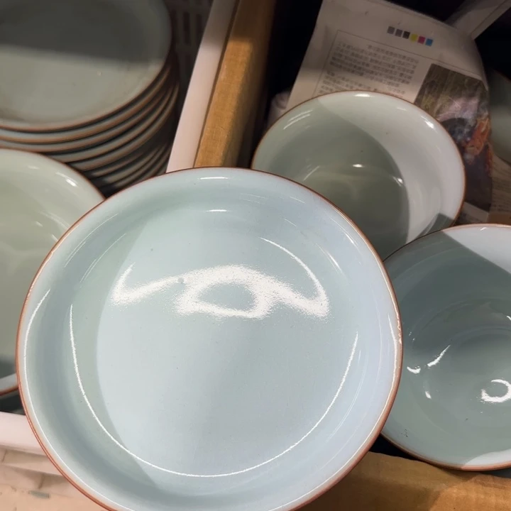 微瑕天青18尺寸餐盘