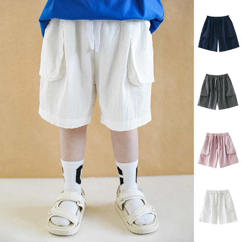 【夏款清】oddtails男童轻薄透气短裤夏季中大童立体双袋裤子QG890