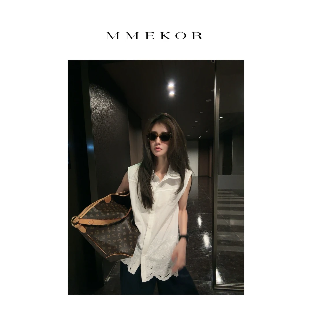 MMEKOR“甜心教主”衬衫 2025新款活力常青藤无袖上衣 89559