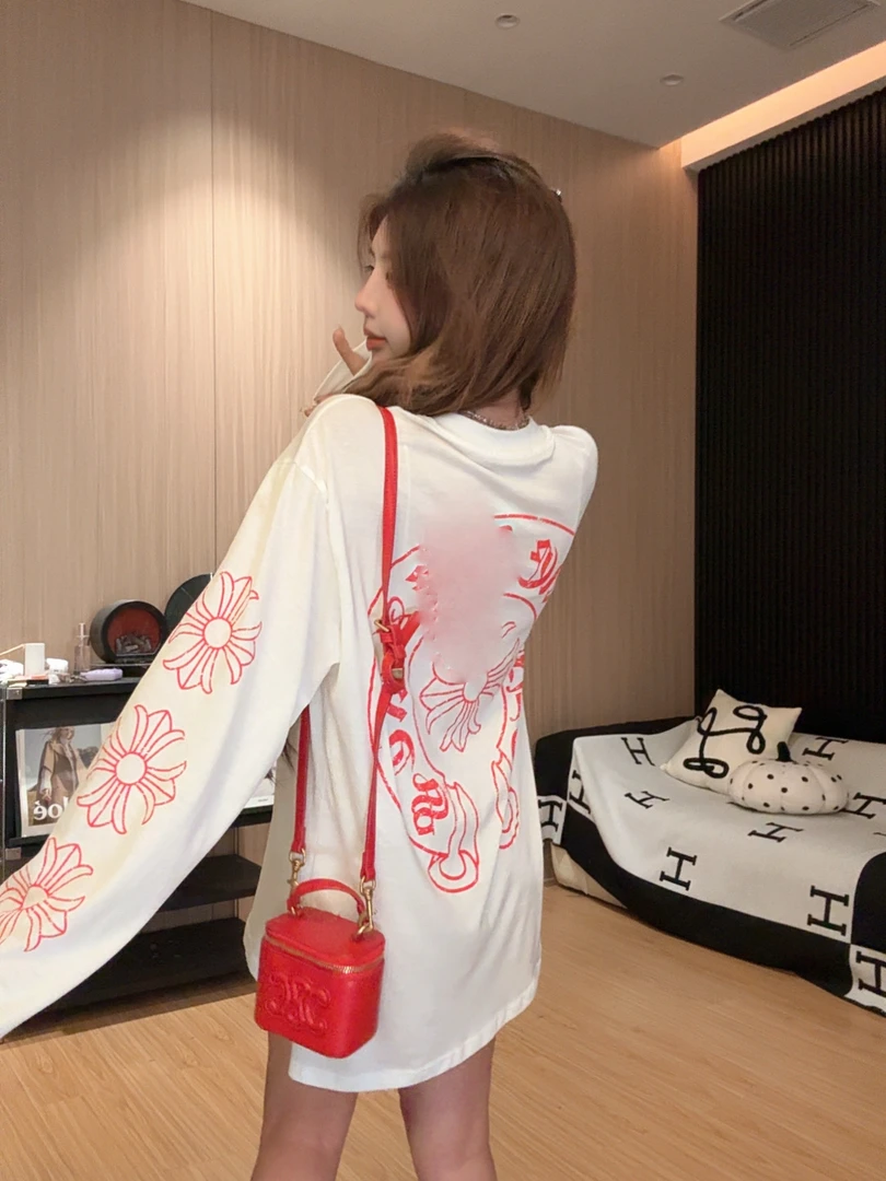 李馨儿【西瓜软糖】韩版宽松斜肩显瘦拼接夏季罩衫百搭衣服T长袖