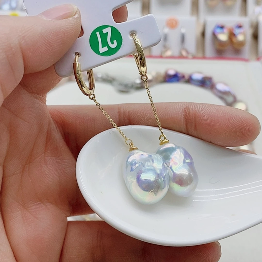 【闪购商品】淡水珍珠耳饰银S925镶嵌