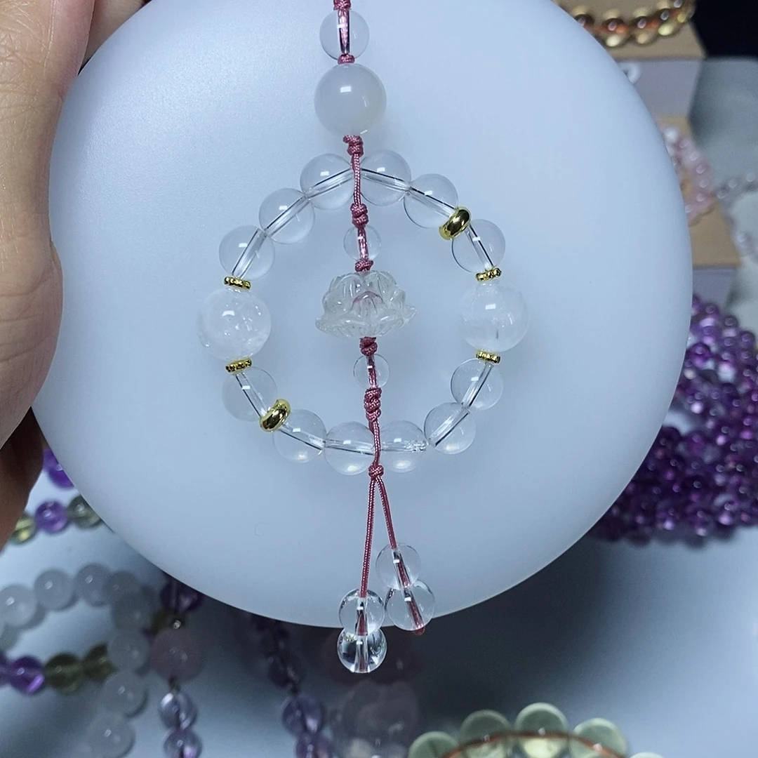 水晶手链未镶嵌手机链包挂车挂