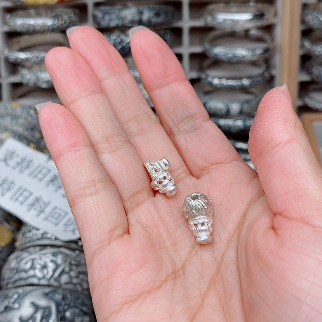 足银足银三珠子配件