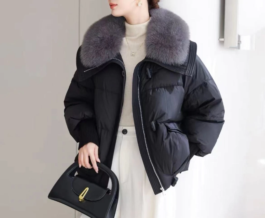 2024年冬季新款时尚洋气高端大毛领外套-10484