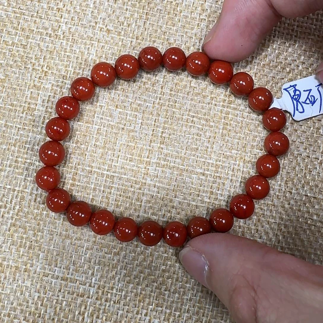 未镶嵌手链南红玛瑙手串原矿南红满肉满色虎皮火焰纹7