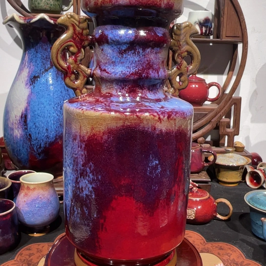 中国神后钧瓷花瓶