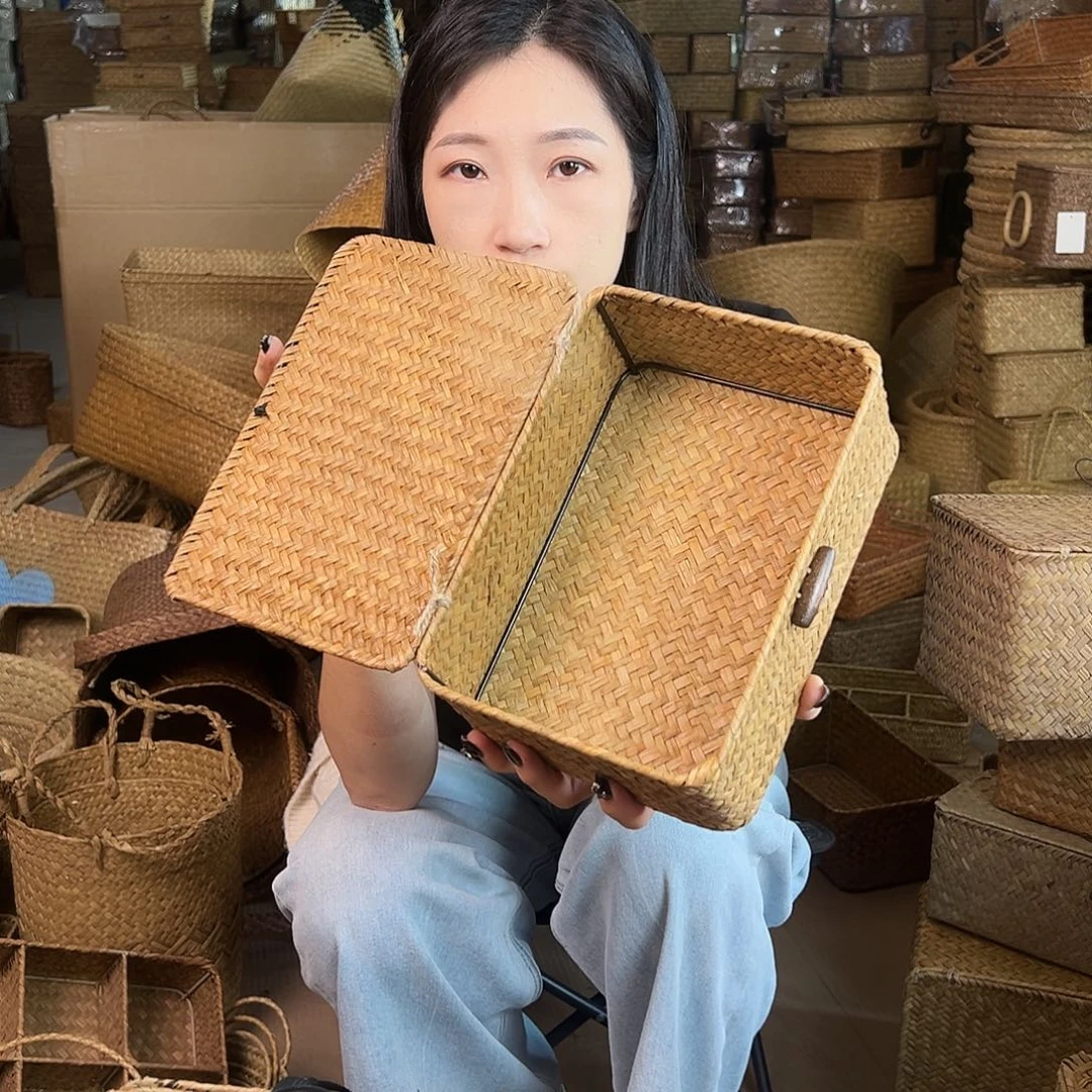 草编草编包/草编收纳盒微瑕疵