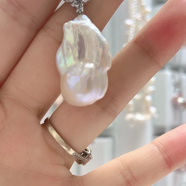 淡水珍珠戒指银S925镶嵌