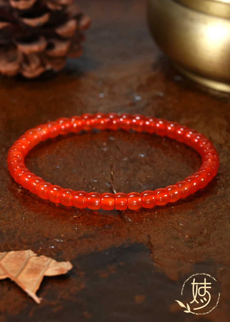 【婧婧精选】典藏 · 原矿保山南红直切手串 极限归圆