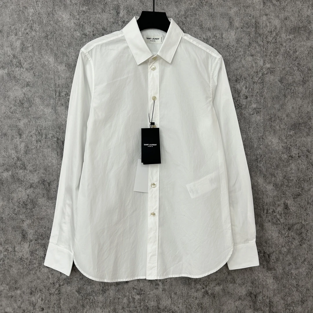 未使用 YSL/圣罗兰 白色工服衬衫