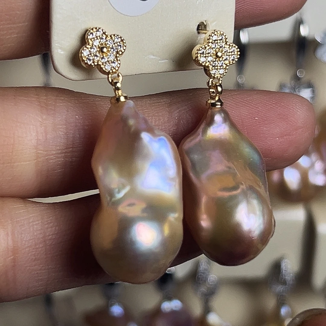 未镶嵌淡水珍珠耳饰