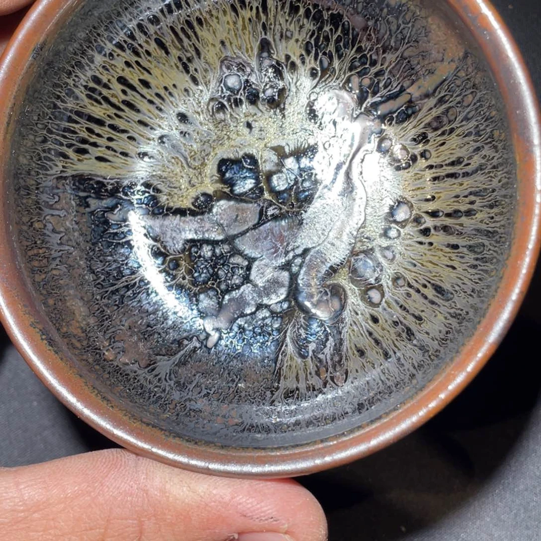 茶盏龙窑柴烧老黄甄选56