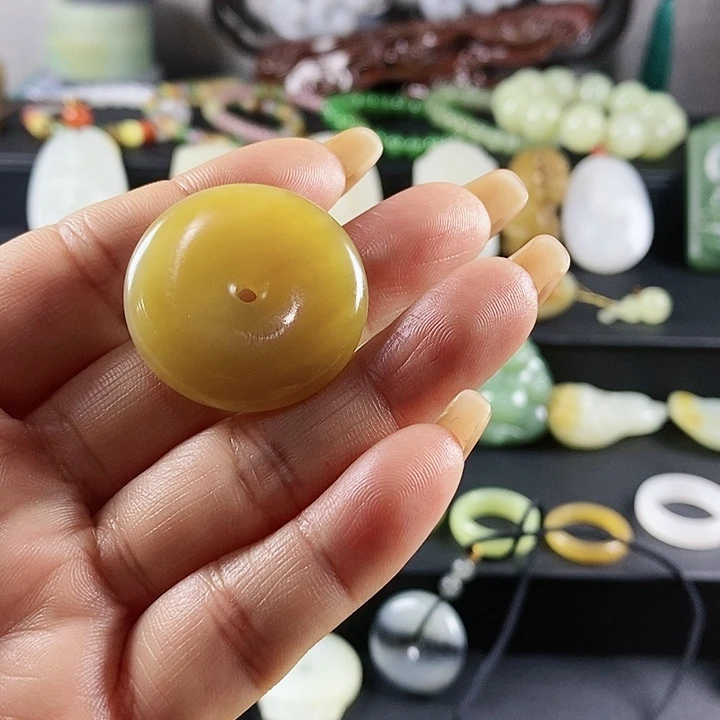 和田玉平安扣未镶嵌?*p