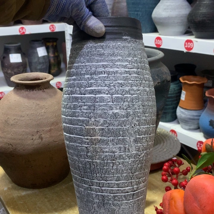 【闪购商品】红陶粗糙盆默认打孔高29口10