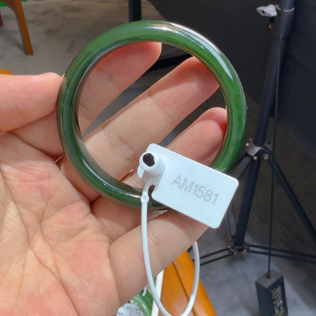 和田玉（碧玉）手镯未镶嵌57.9