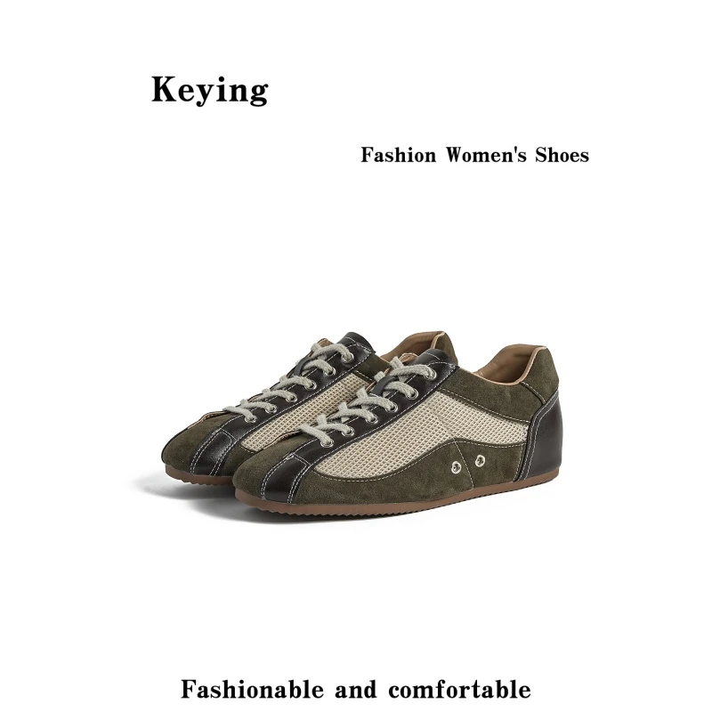 【老钱风】休闲阿甘鞋女款2026新款撞色拼接小众潮流鞋子运动德训鞋