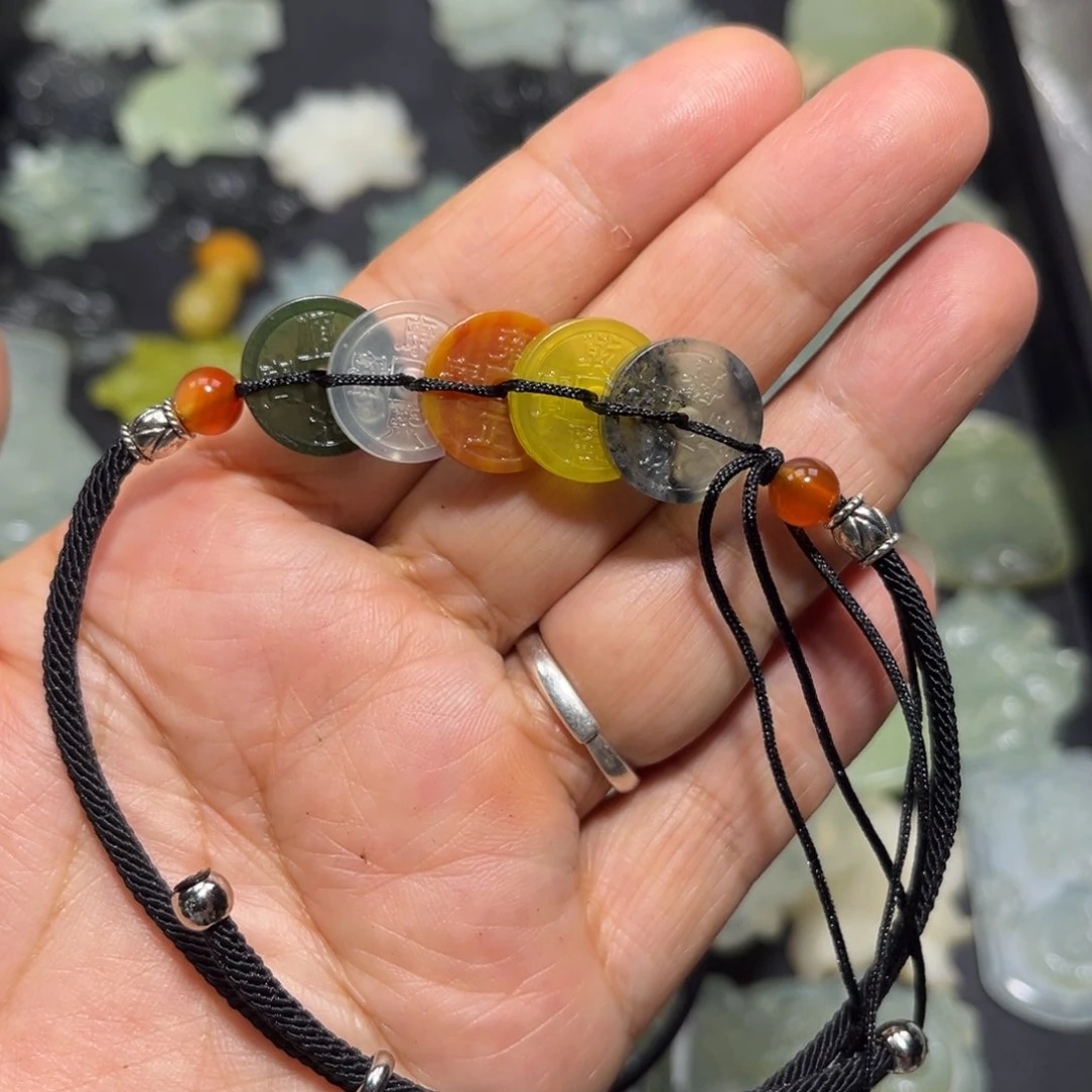 蛇纹石玉合金颈饰