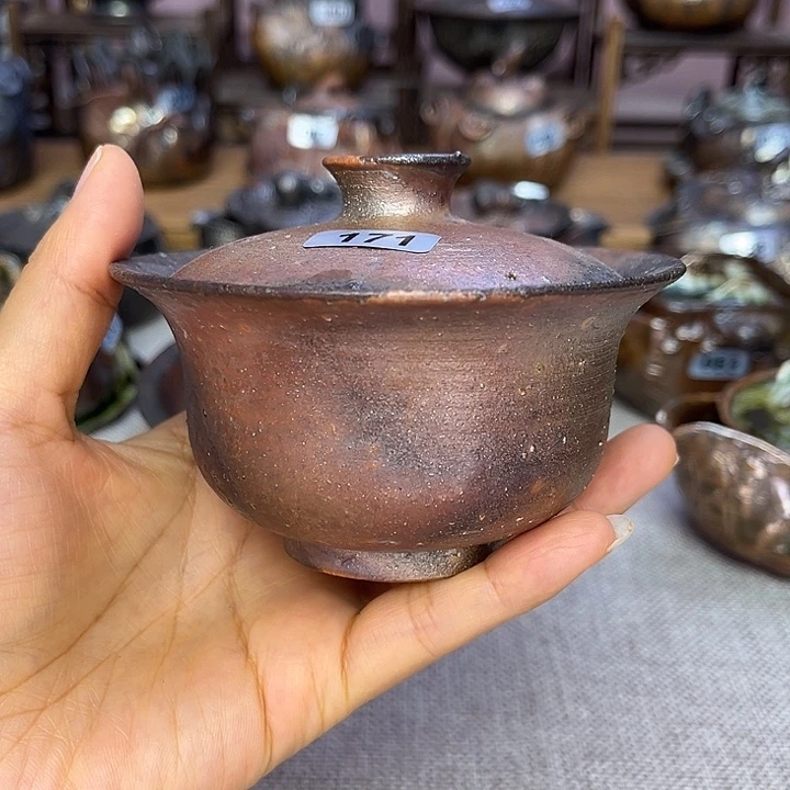 裸柴烧陶瓷手工茶器