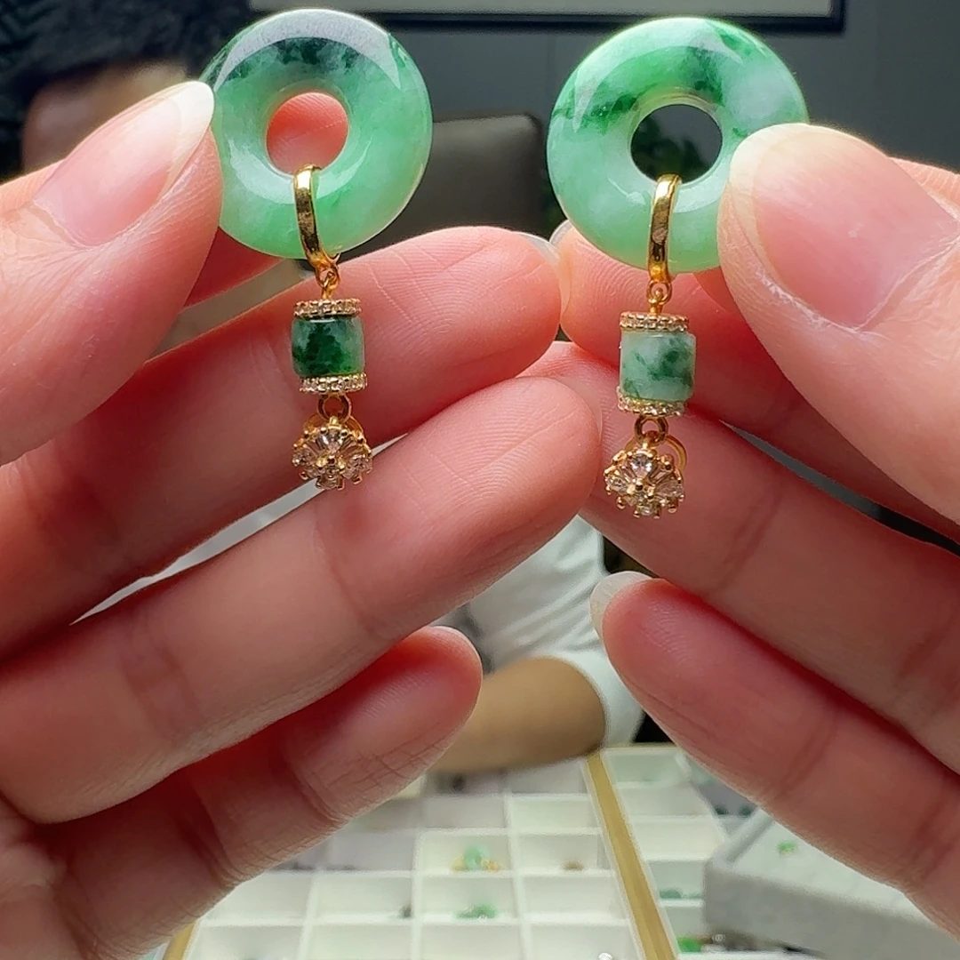 翡翠银S925镶嵌吊坠(不含链)多样性发货其一