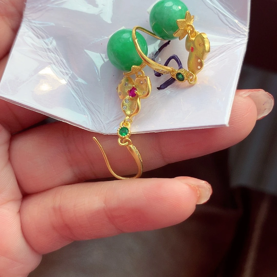 翡翠颈饰银S925镶嵌翡翠