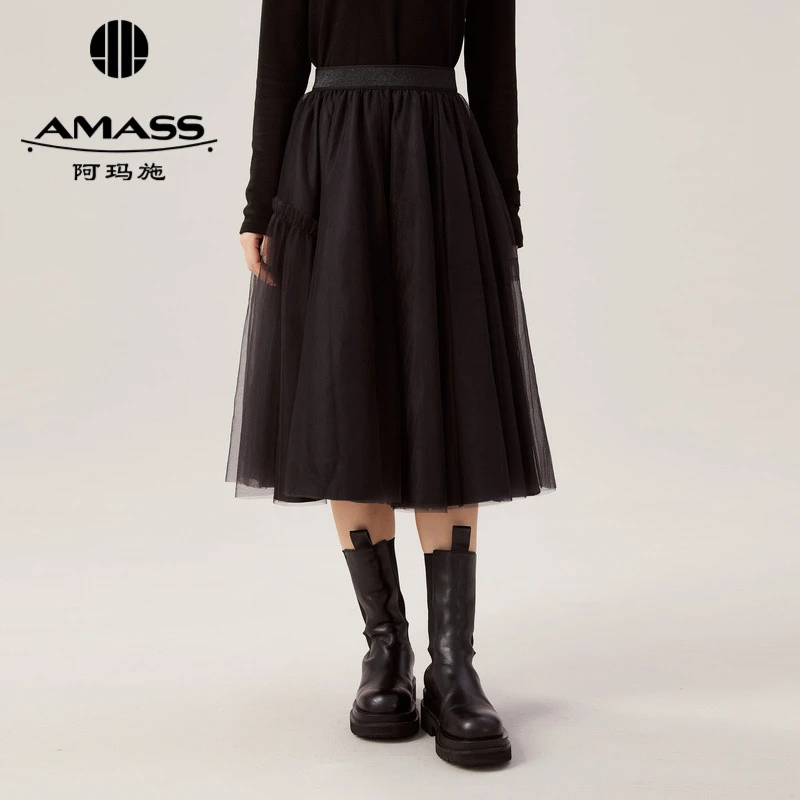【商场同款】 AMASS阿玛施松紧腰蒙娜丽莎半身纱裙5200383-1029011