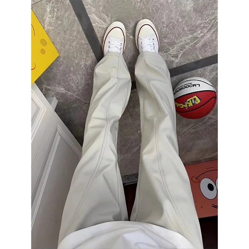 美式微喇裤子男款秋季斜切速干冲锋裤软壳防水风直筒显腿长休闲裤