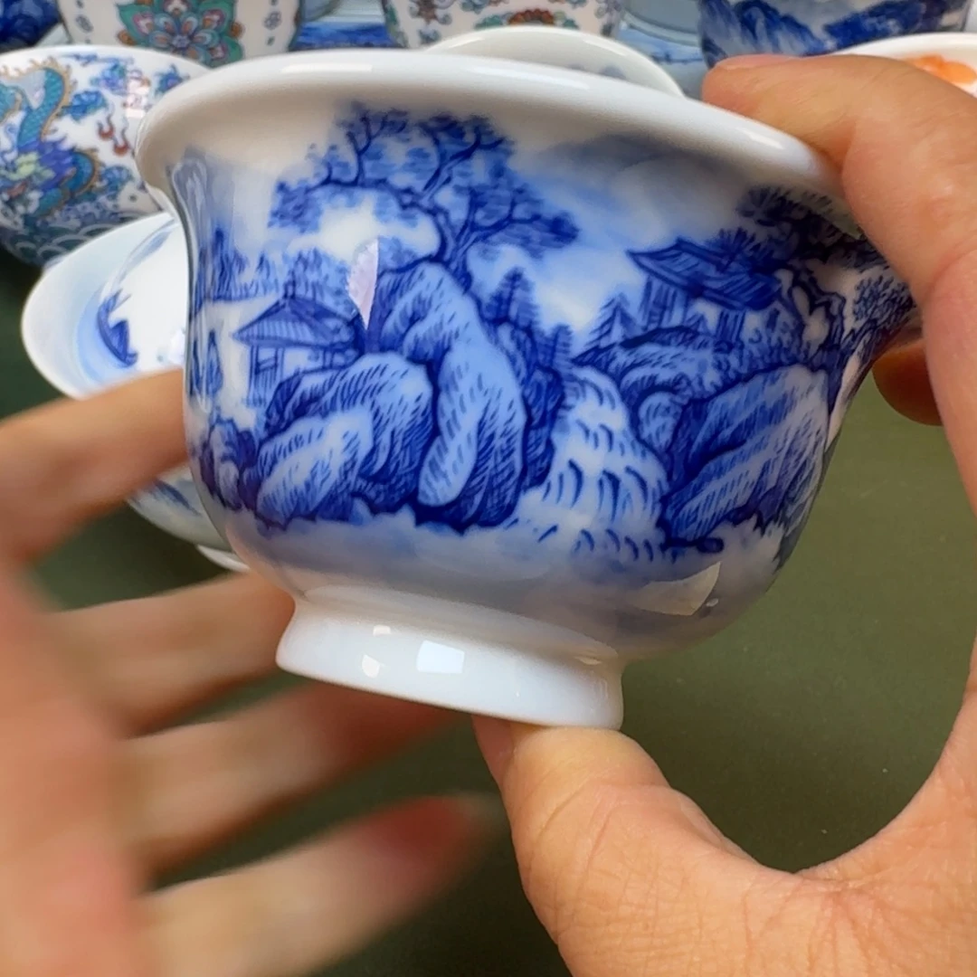 陶瓷景德镇纯手绘茶具圆圆208