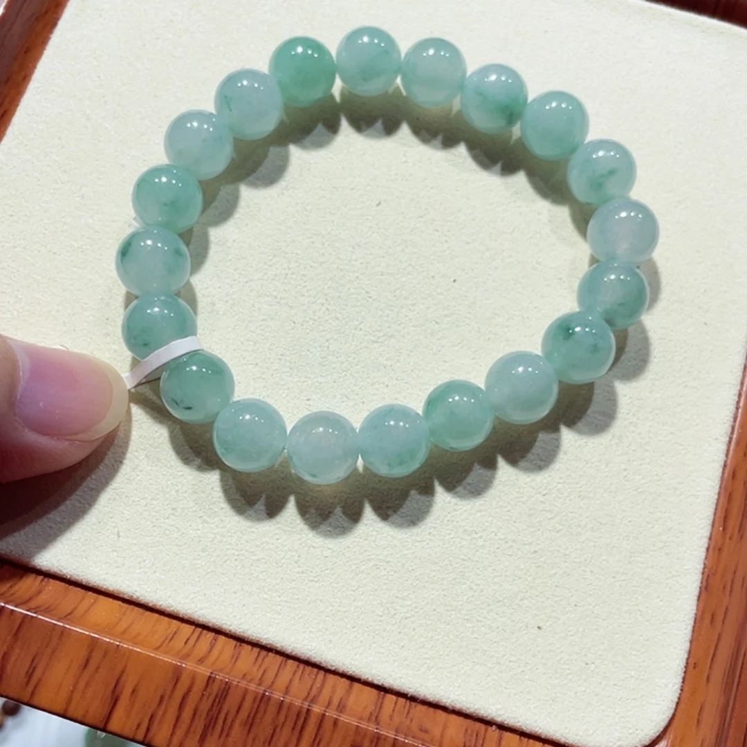 翡翠未镶嵌手链卡9.8