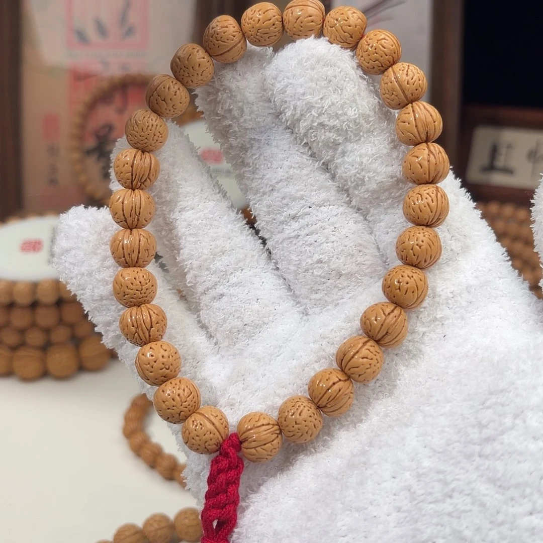 桃核手串1.1加「金蟾」野生桃核手持