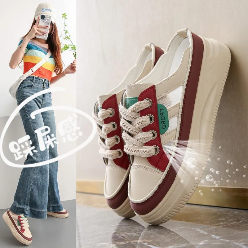 安踏感统半拖鞋女2025新款厚底女款包头拖鞋夏季懒人鞋无后