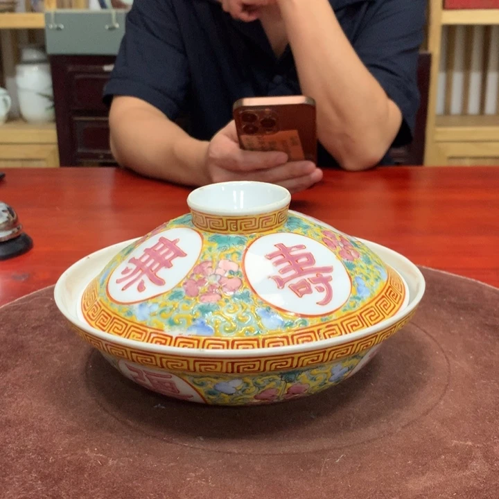 景德镇陶瓷手绘粉彩和合器