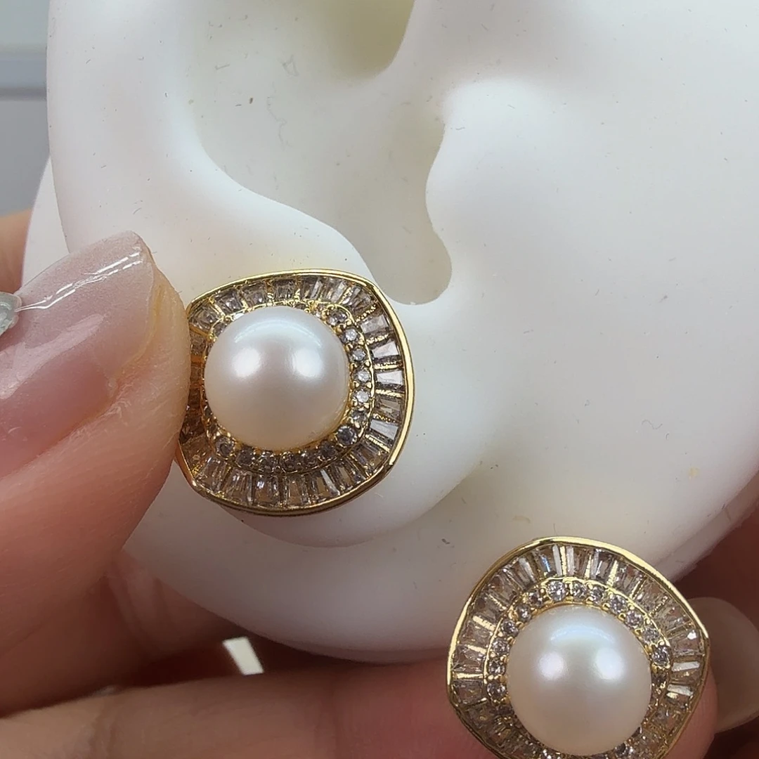 未镶嵌耳饰淡水珍珠