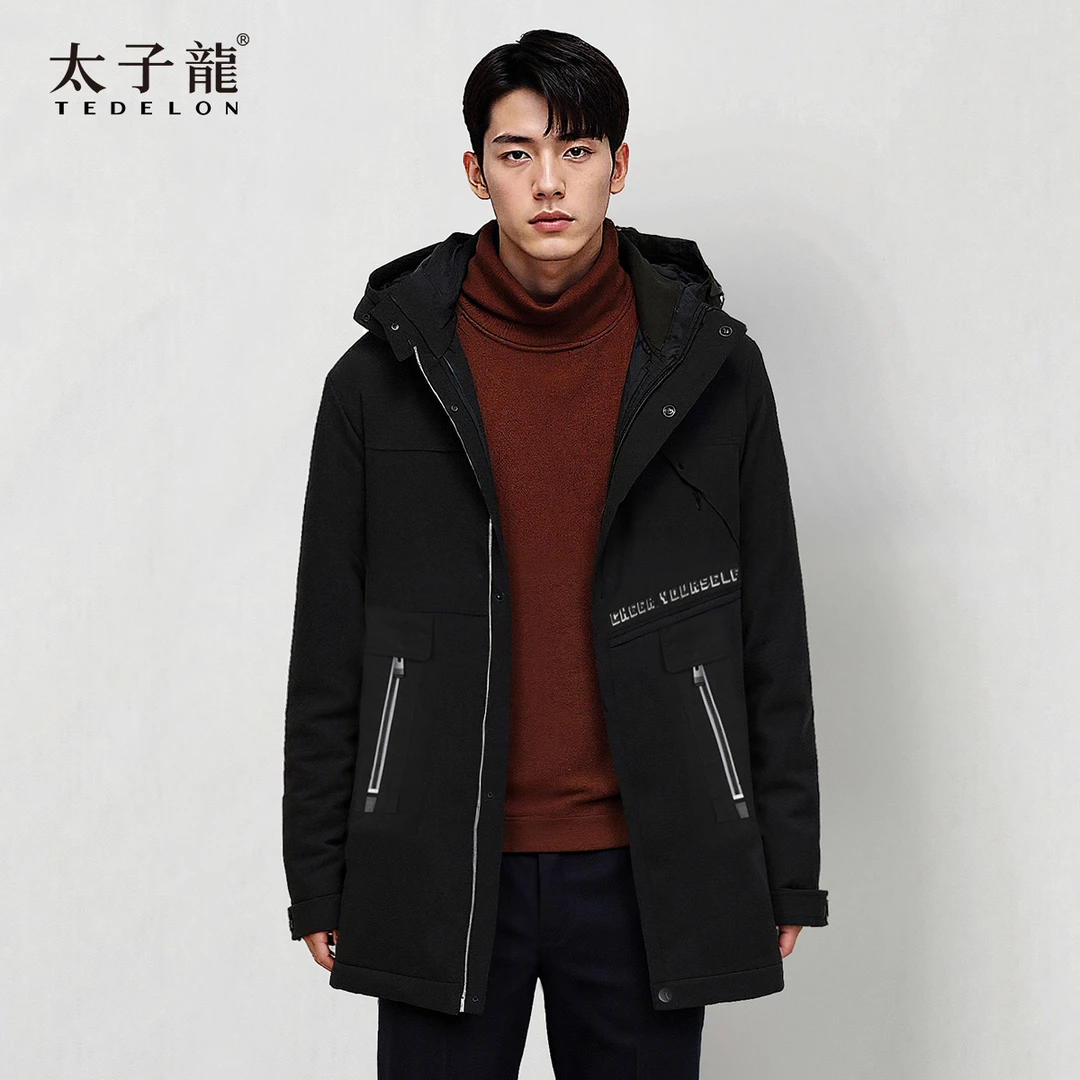 太子龍连帽时尚派克男款运动户外休闲商务