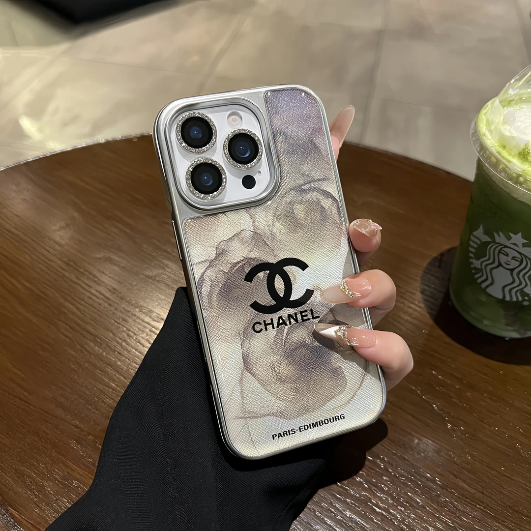 镭射小香风适用苹果16promax手机壳15pro滴胶潮牌14/13高级防摔女