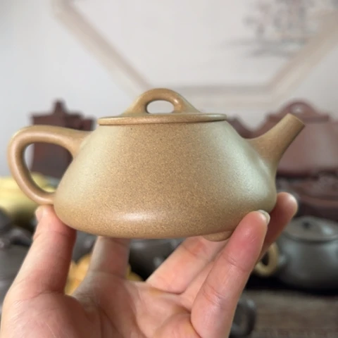 紫砂壶墨绿泥料220cc