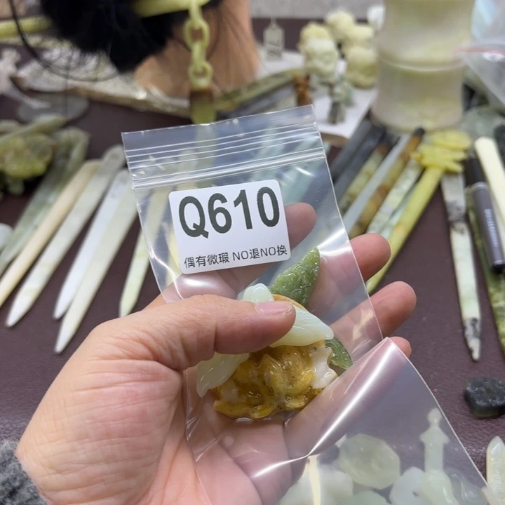 蛇纹石玉发饰合金✨****✨