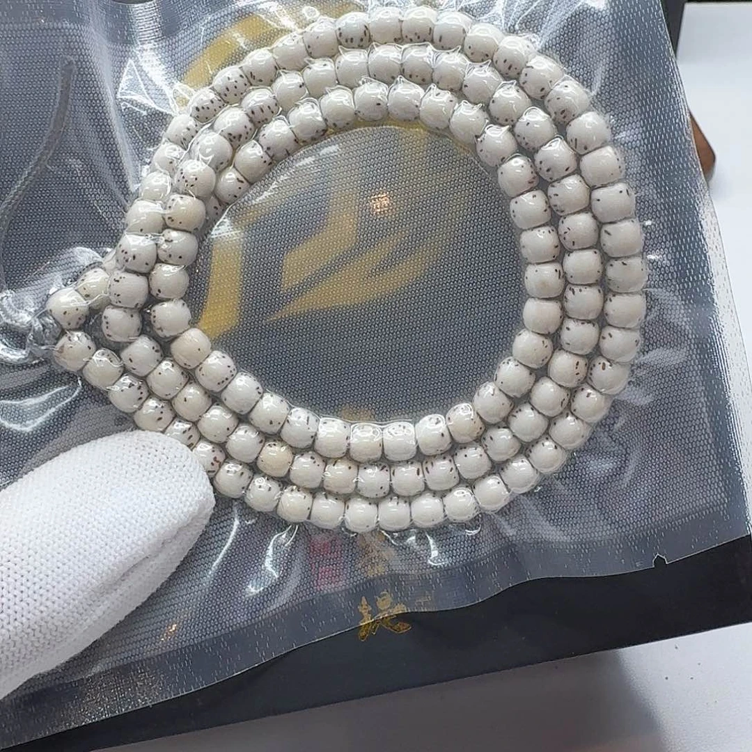 星月菩提吊坠15一物一图骨瓷白针尖星河豚6左右鼓珠108