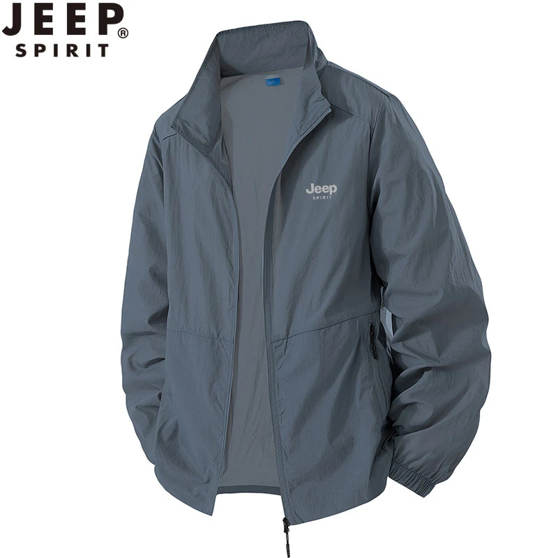 吉普防晒衣男士夏季防紫外线防晒服轻薄透气空调服外套户外钓鱼服