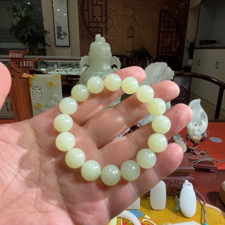 手链未镶嵌和田玉（黄玉）