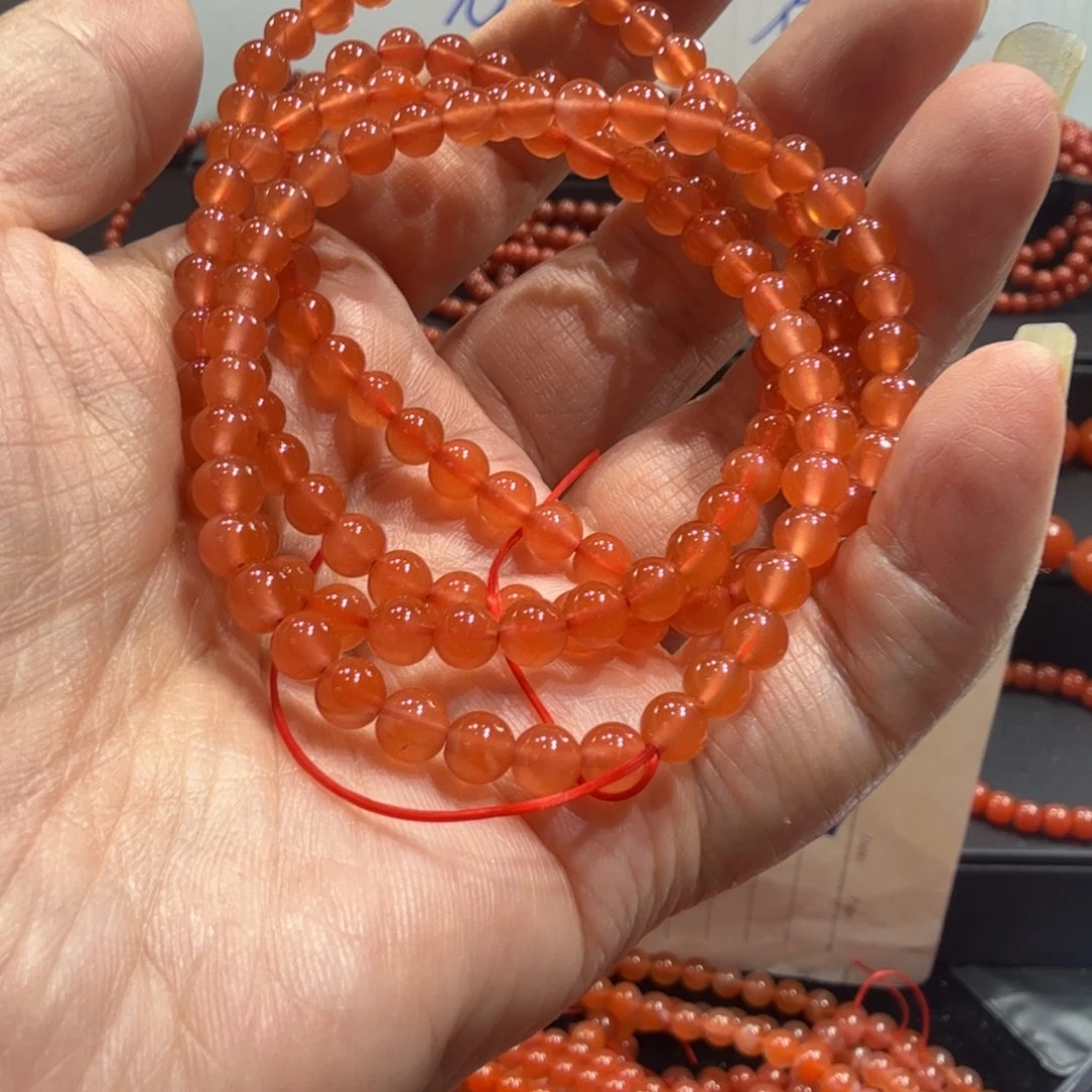清***客南红玛瑙未镶嵌颈饰